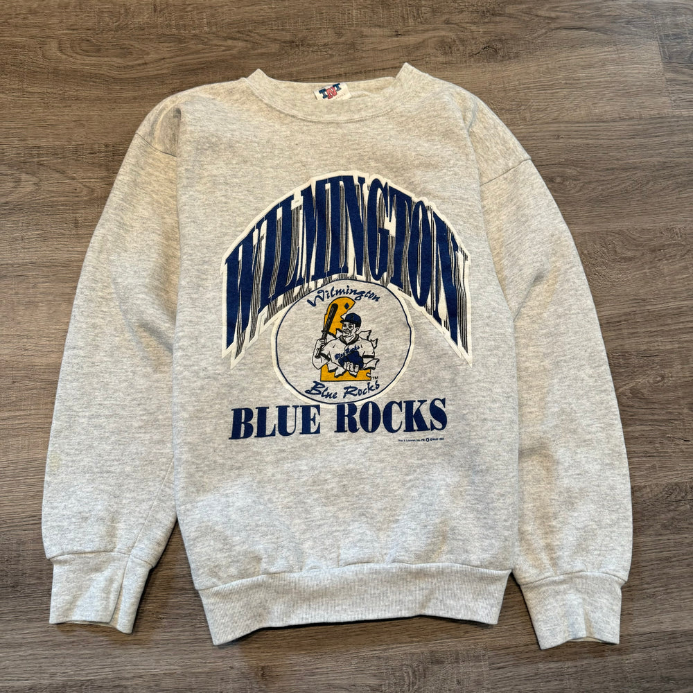 Vintage 1992 WILMINGTON Blue Rocks Varsity Sweatshirt