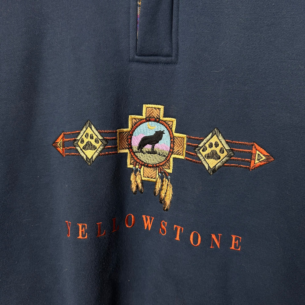 Vintage 90's YELLOWSTONE Wildlife Hoodie Sweatshirt