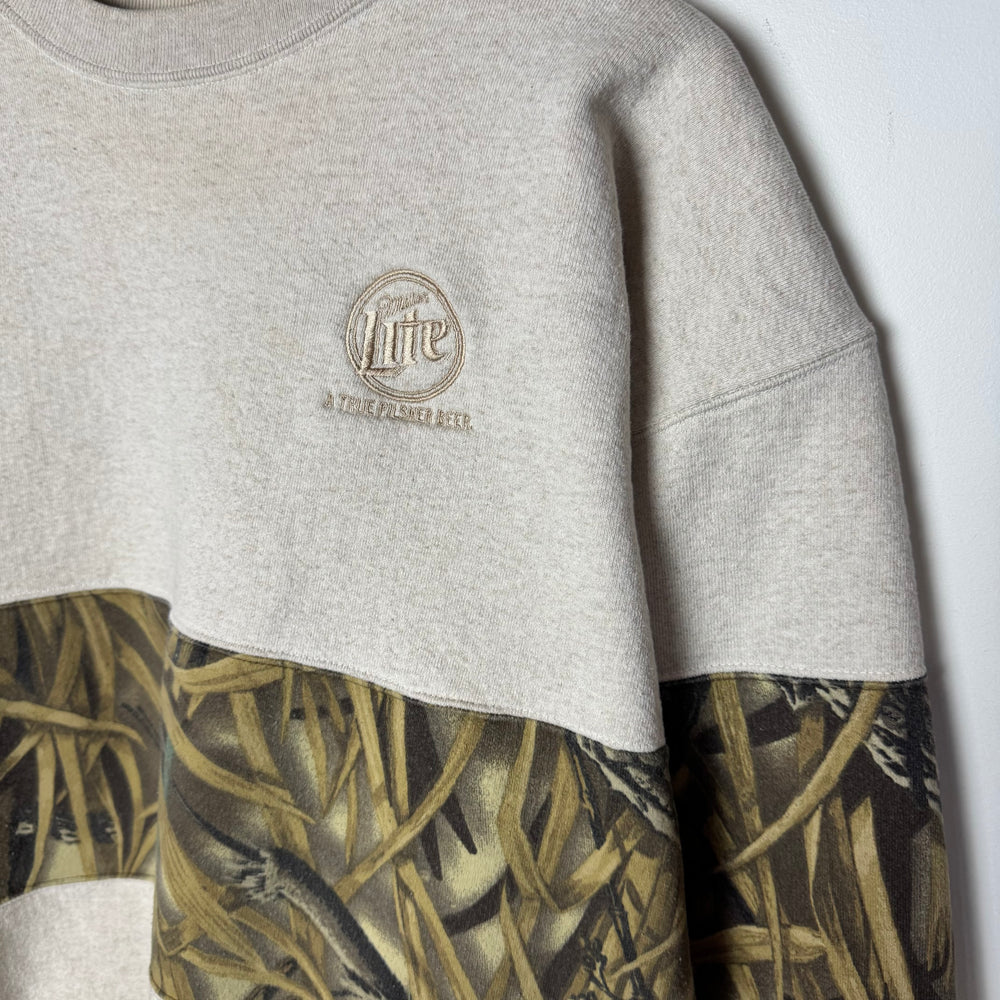 Vintage 90's MILLER LITE Beer Promo Camo Sweatshirt