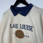 Vintage 90's LAKE LOUISE Canadian Rockies Collared Sweatshirt