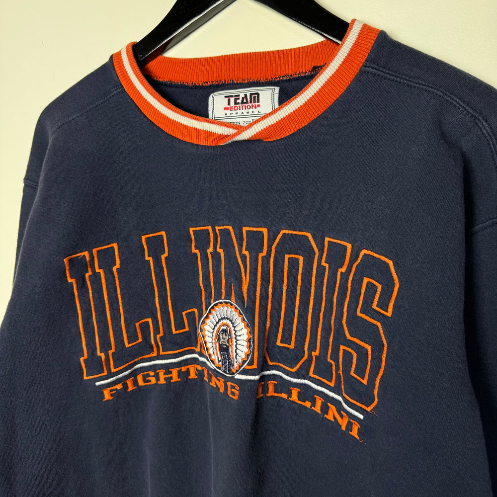 Vintage 90's University of ILLINOIS Varsity Sweatshirt