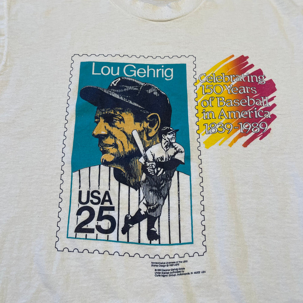 Vintage 1989 LOU GEHRIG Baseball Tshirt