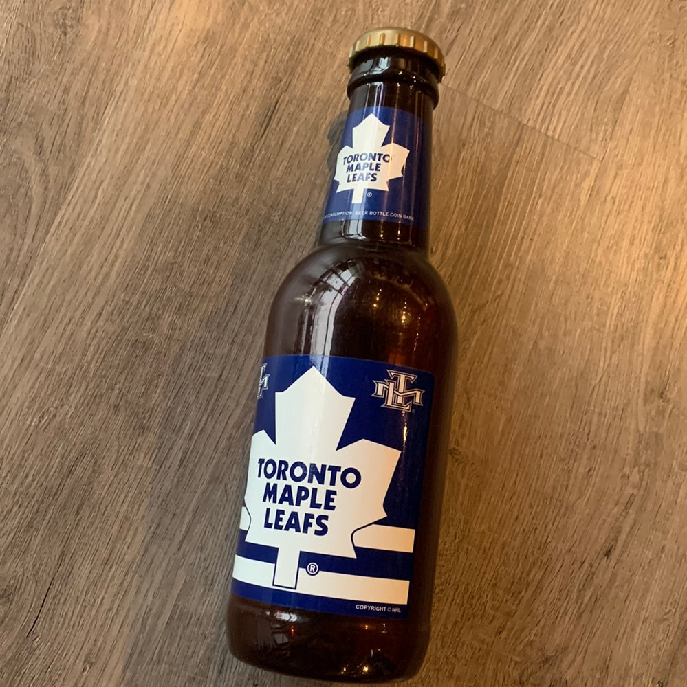 Vintage Toronto Maple Leafs Beer Bottle Piggy Bank
