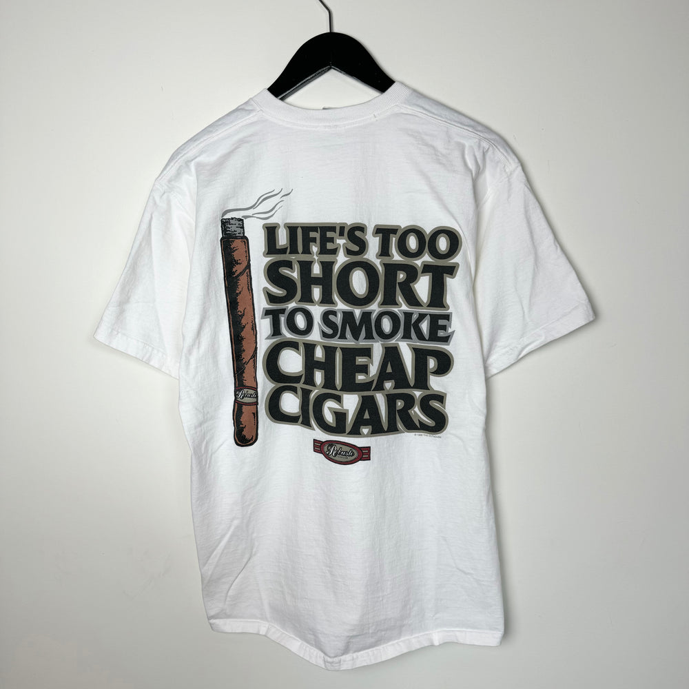 Vintage LIFE'S TOO SHORT Cigar Smoking Tshirt