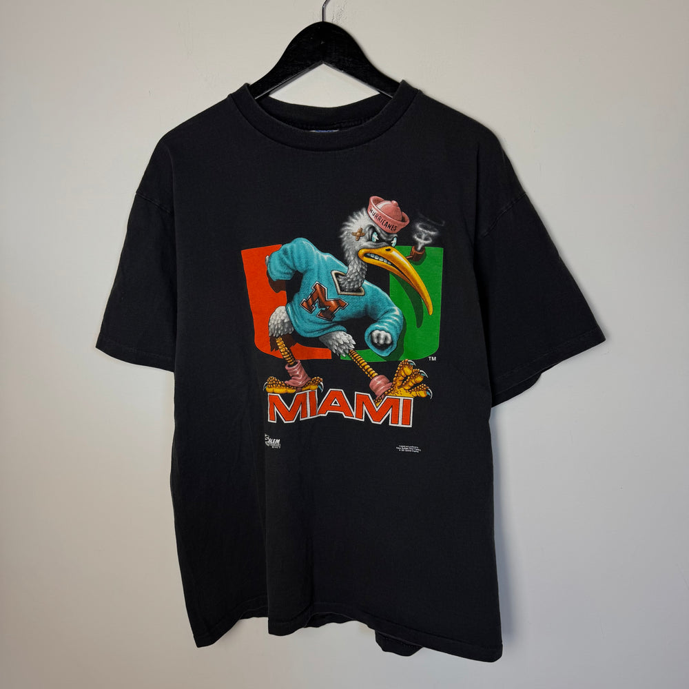 Vintage 90's University of MIAMI Hurricanes Varsity Tshirt