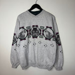 Vintage 1993 WOLF Wildlife Henley Sweatshirt