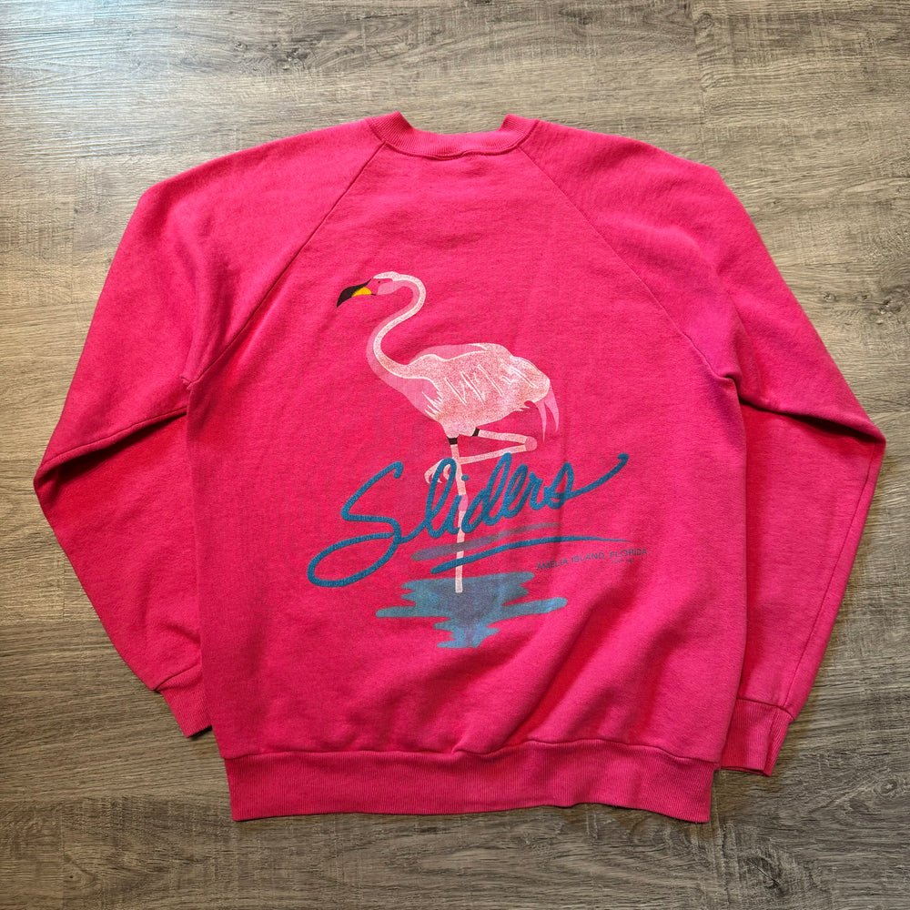 Vintage 1987 Pink Flamingo Wildlife Sweatshirt