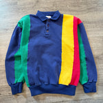 Vintage 90's Colour Block Collared Sweatshirt