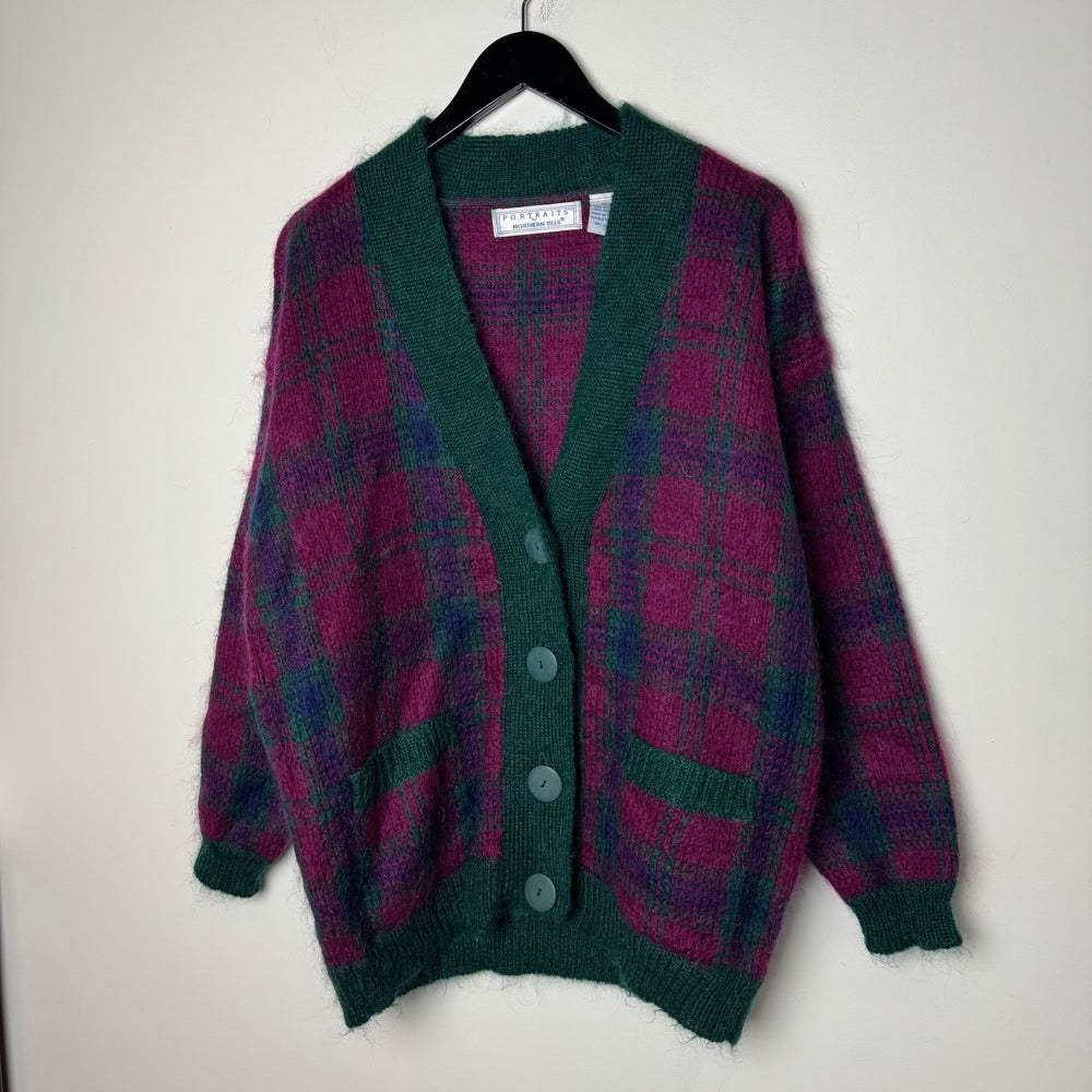 Vintage 90's MOHAIR Knit Cardigan Sweater