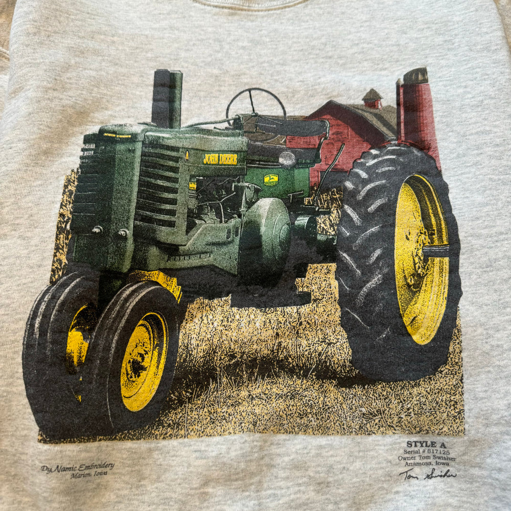 Vintage 90's JOHN DEERE Tractor Style A Crewneck Sweatshirt