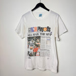 Vintage 1995 NBA Playoffs Newspaper Print Tshirt