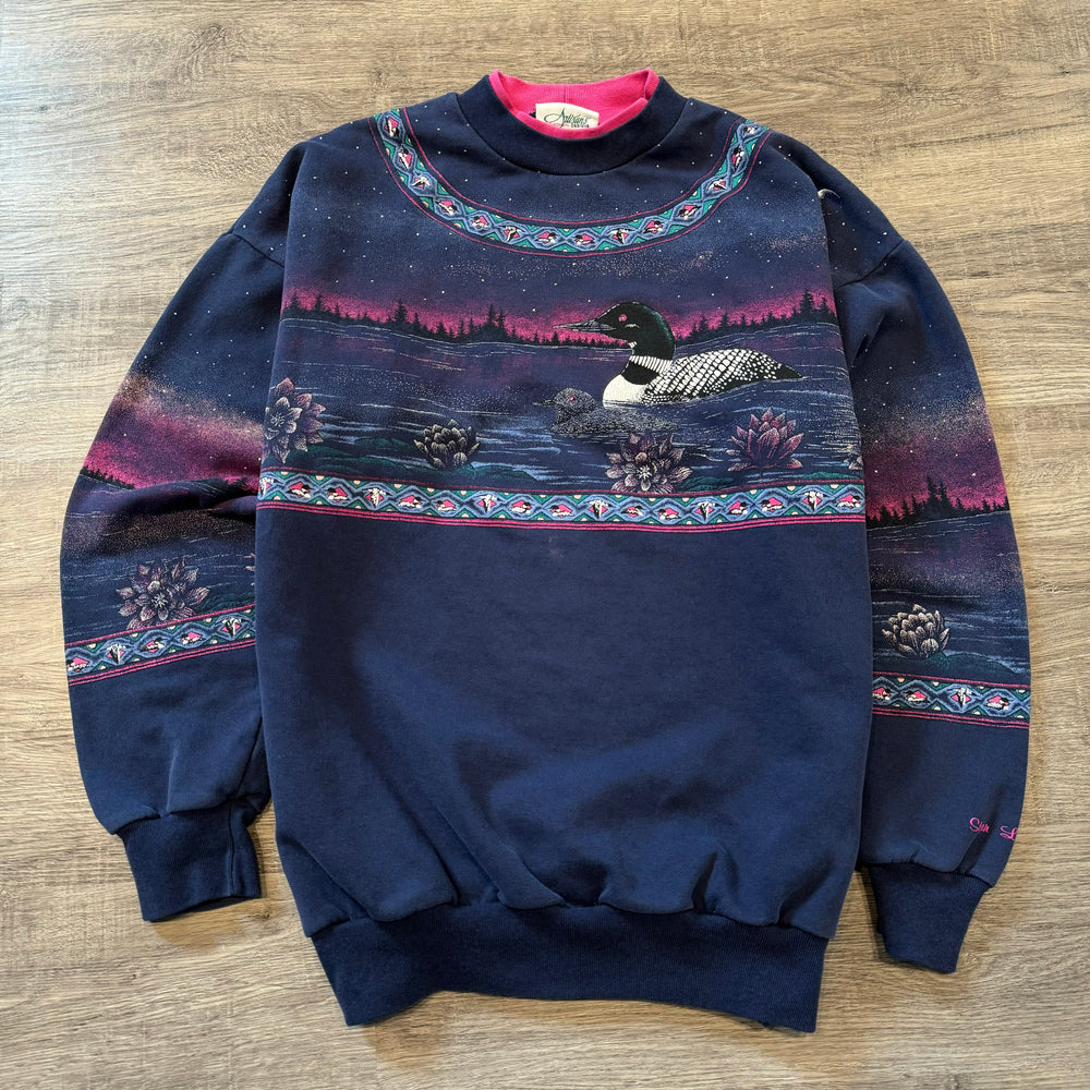 Vintage 90's LOON All Over Print Wildlife Sweatshirt