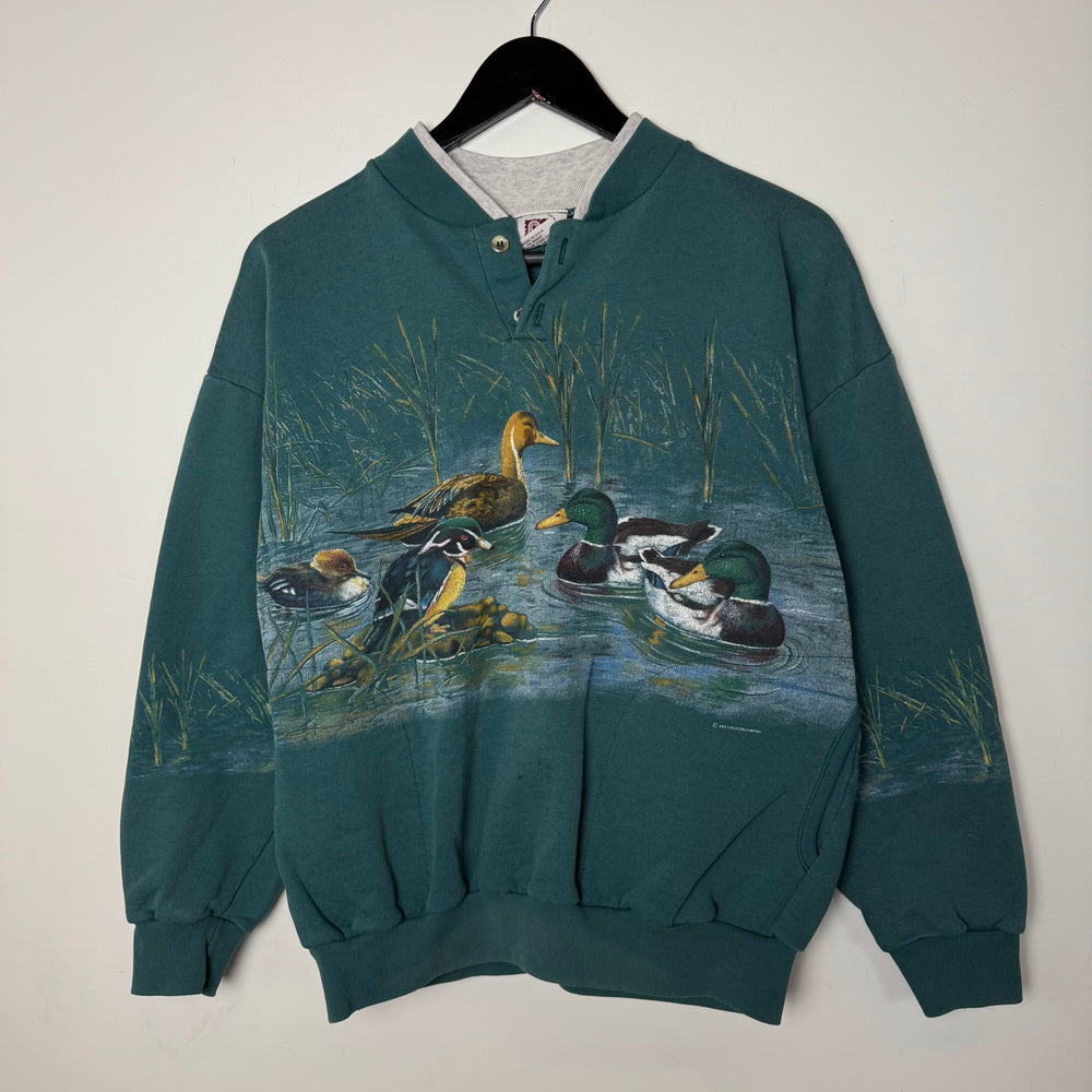 Vintage 90's DUCK Wildlife All Over Print Sweatshirt