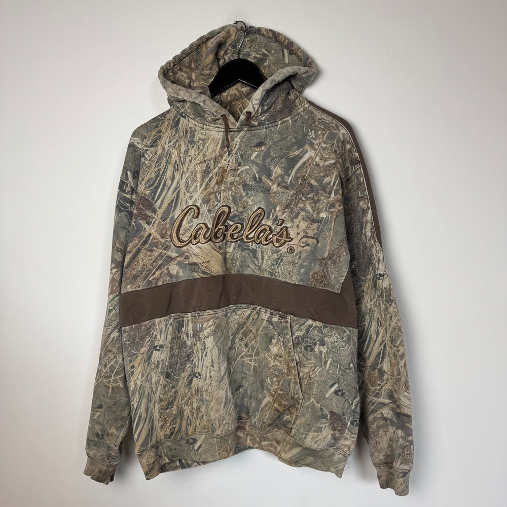 Vintage CABELA'S Real Tree Camo Hoodie Sweatshirt