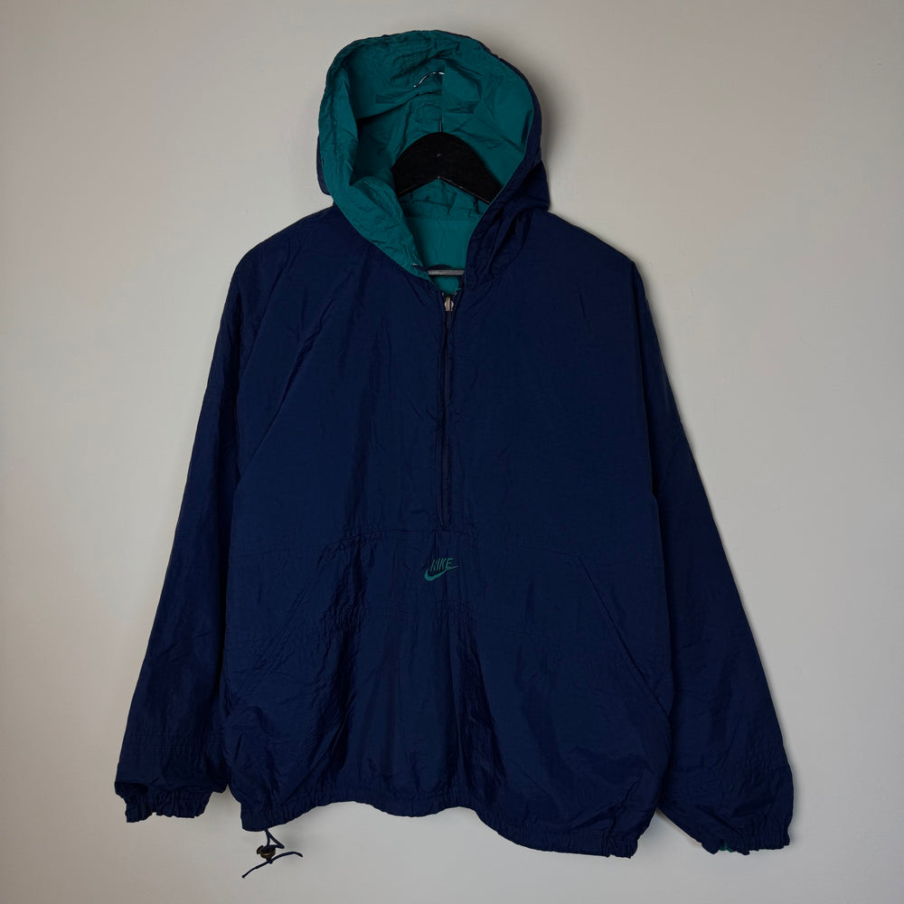 Vintage 90's NIKE Reversible Nylon Anorak Windbreaker Jacket
