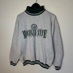 Vintage 90's MICHIGAN STATE University Turtleneck Varsity Sweatshirt
