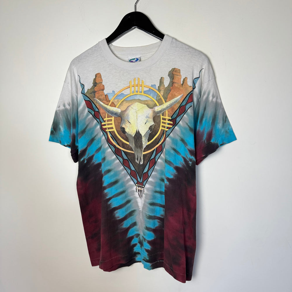 Vintage 1992 LIQUID BLUE Desert Wildlife Tie Dye Tshirt