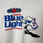 Vintage 90's LABATT'S BLUE Beer Hockey Program Sweatshirt