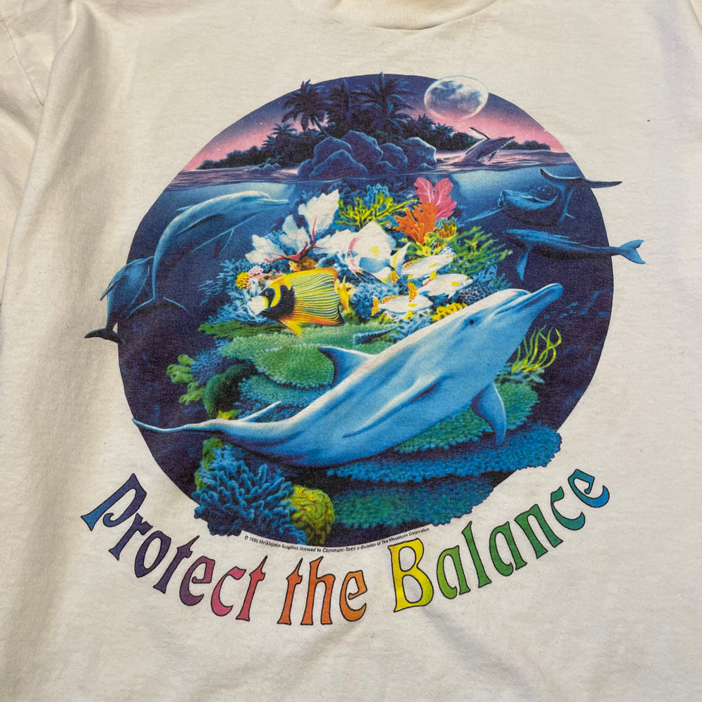Vintage 90's EARTH Protect The Balance WILDLIFE Tshirt