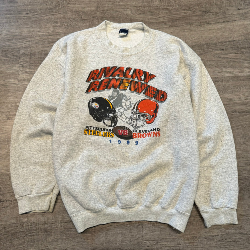 Vintage 1999 NFL Rivalry Renewed STEELERS Vs. BROWNS Sweatshirt