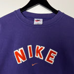Vintage 90's NIKE Embroidered Spell Out Crewneck Sweatshirt Made in USA