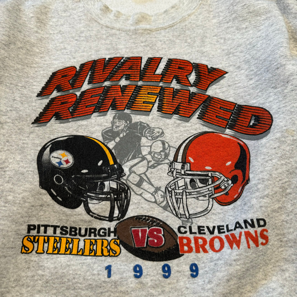 Vintage 1999 NFL Rivalry Renewed STEELERS Vs. BROWNS Sweatshirt