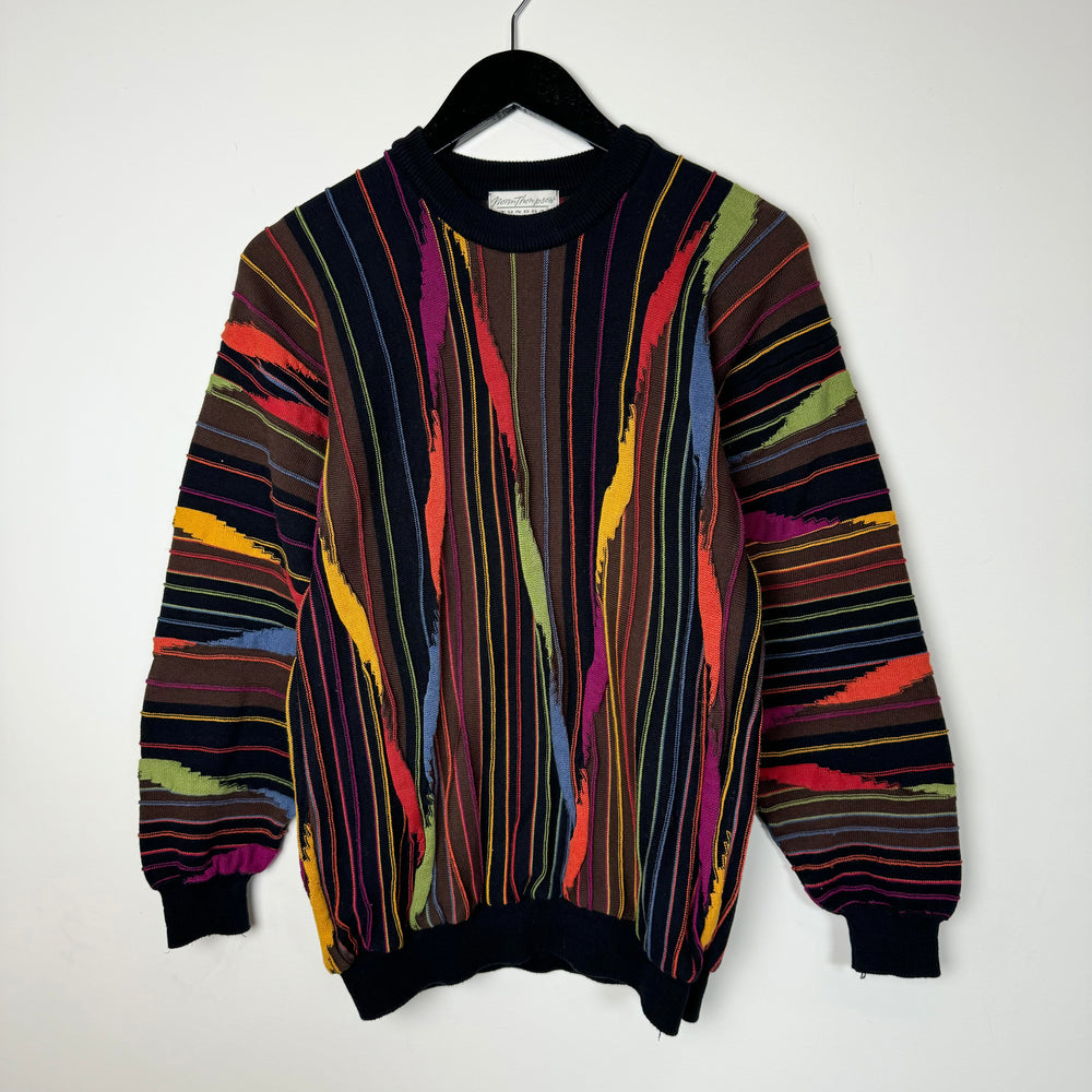 Vintage 90's TUNDRA Multi Colour Cable Knit Sweater