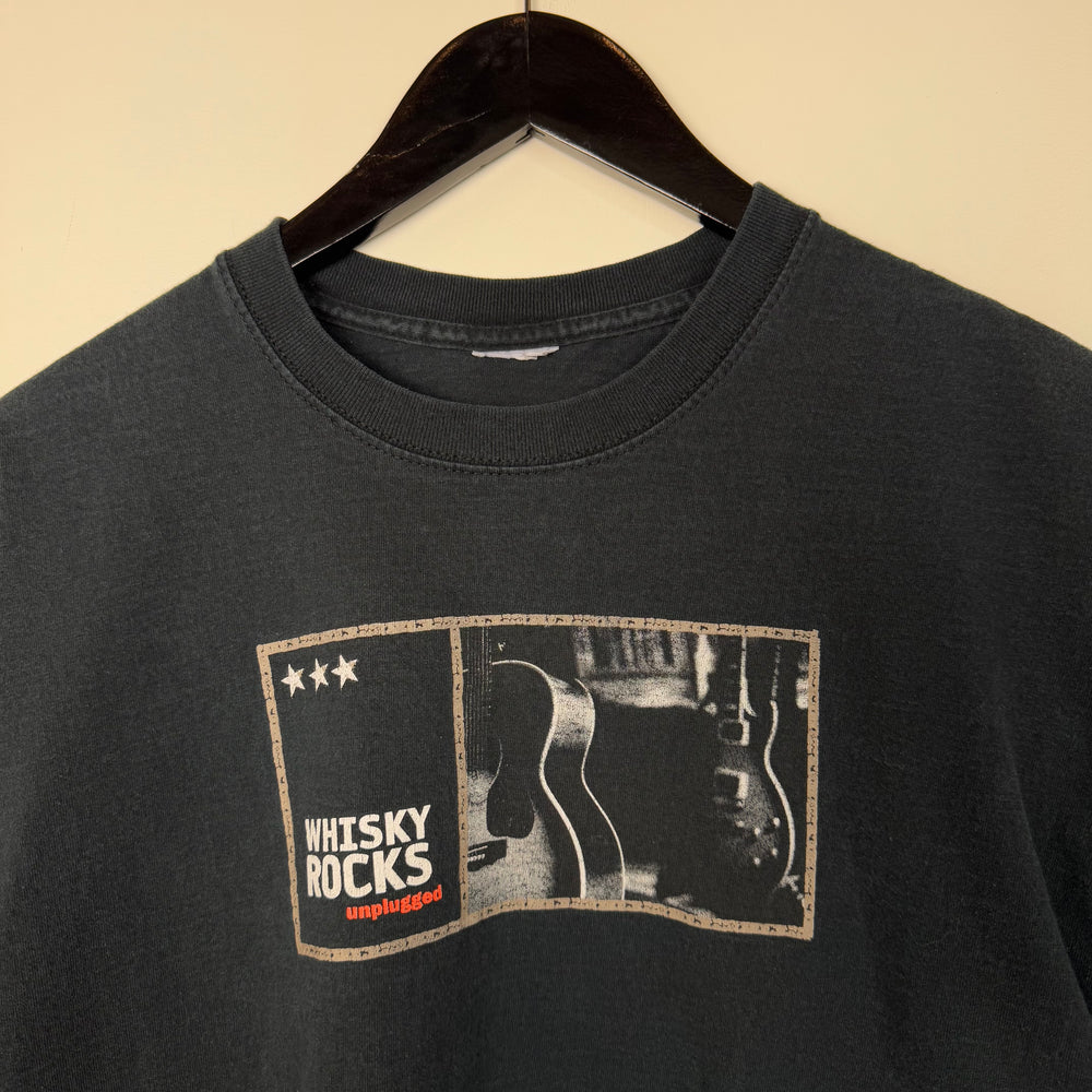 Vintage WHISKY ROCKS Unplugged Tshirt