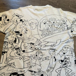Vintage 90's UNIVERSAL STUDIOS Characters All Over Print Tshirt