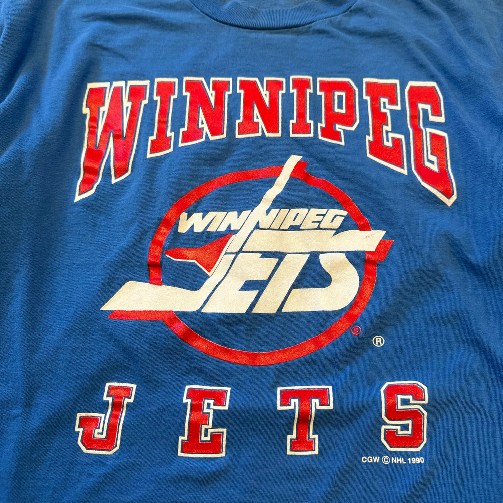 Vintage 1990 NHL Winnipeg JETS Tshirt