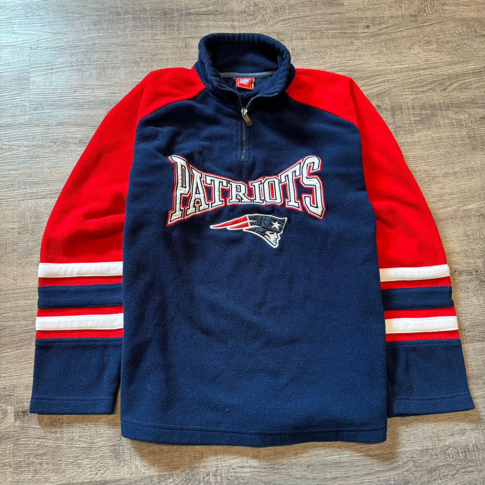 Vintage NFL New England PATRIOTS Fleece 1/4 Zip Sweater