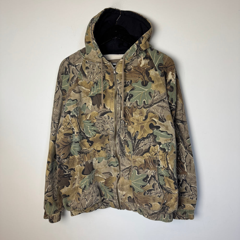 Vintage Real Tree CAMO Thermal Lined Hoodie Sweatshirt