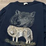 Vintage 80s WOLF Wildlife Crewneck Sweatshirt