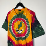 Vintage GRATEFUL DEAD Steal Your Face Tie Dye Liquid Blue Tshirt