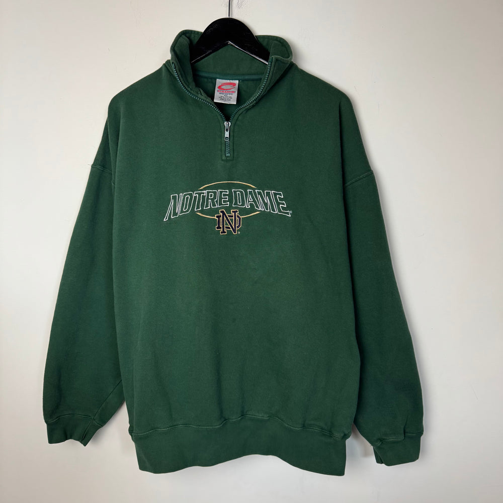 Vintage 90's University of NOTRE DAME Varsity 1/4 Zip Sweatshirt