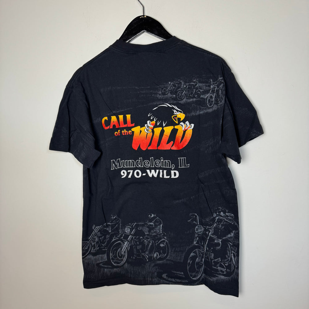 Vintage 90's RIGHTEOUS RULER American Biker All Over Print Tshirt
