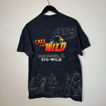 Vintage 90's RIGHTEOUS RULER American Biker All Over Print Tshirt
