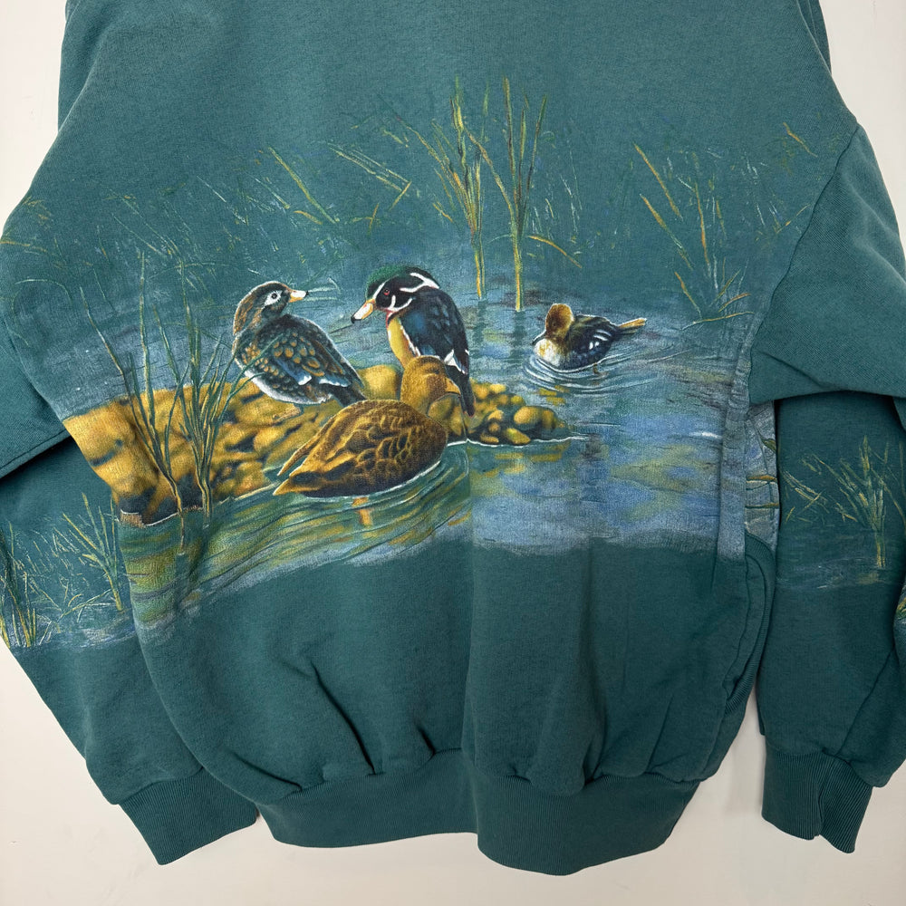 Vintage 90's DUCK Wildlife All Over Print Sweatshirt