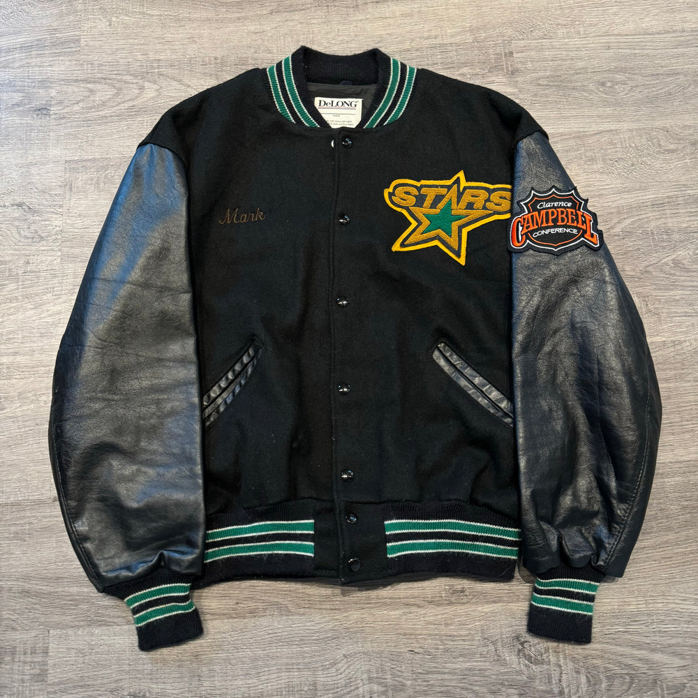Vintage 90's NHL Dallas STARS Wool Leather Varsity Letterman Jacket