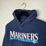 Vintage NIKE Middle Swoosh MLB Seattle Mariners Hoodie Sweatshirt