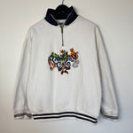Vintage RAINFOREST CAFE Embroidered 1/4 Zip Sweatshirt