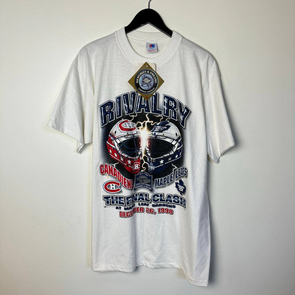 Vintage 1998 NHL Toronto Maple Leafs VS. Canadiens Final Clash Rivalry Limited Edition Tshirt