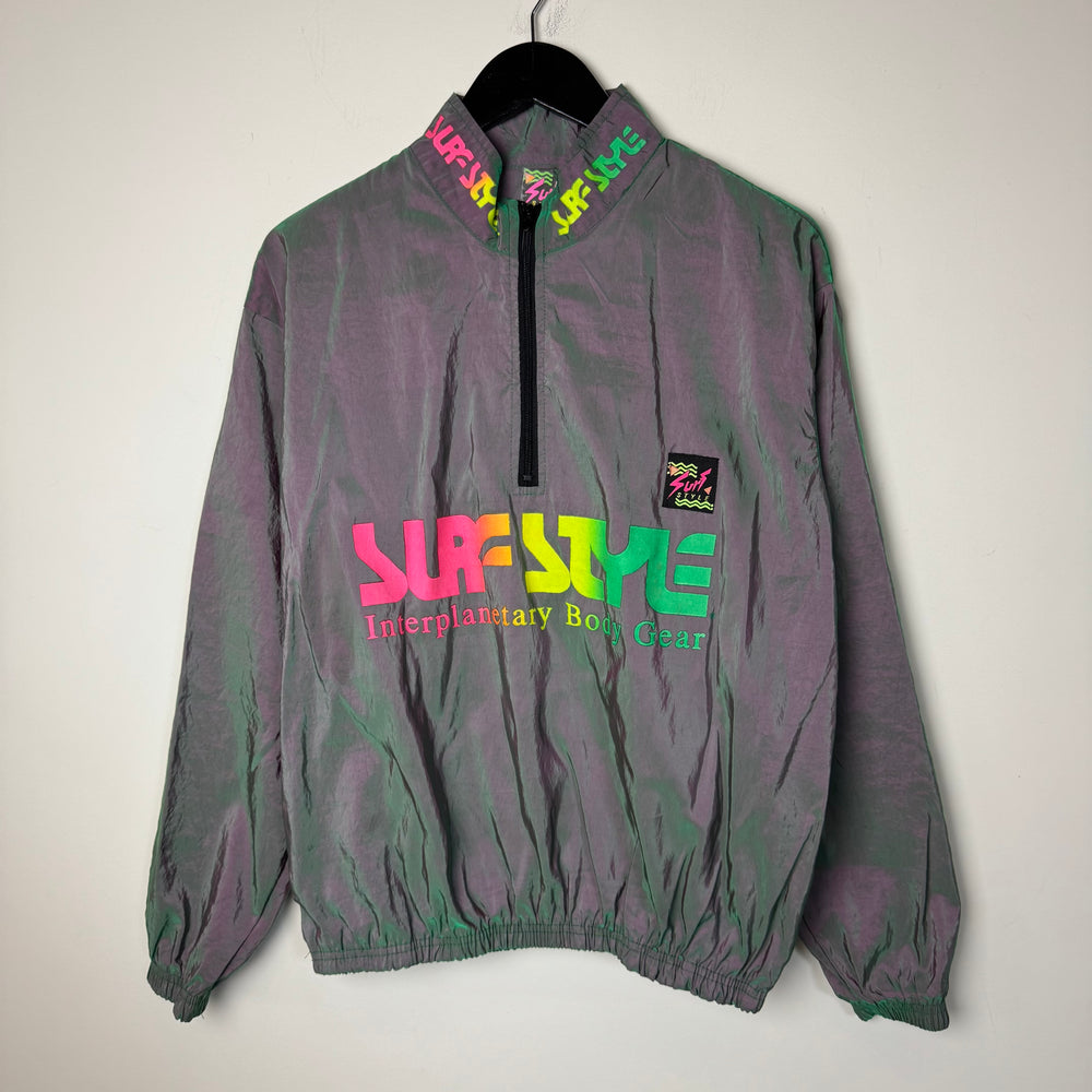 Vintage 90's SURF STYLE Iridescent Windbreaker Jacket