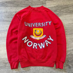 Vintage 1980's University of NORWAY Varsity Sweatshirt