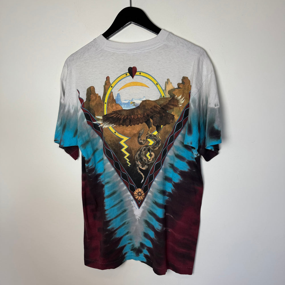 Vintage 1992 LIQUID BLUE Desert Wildlife Tie Dye Tshirt