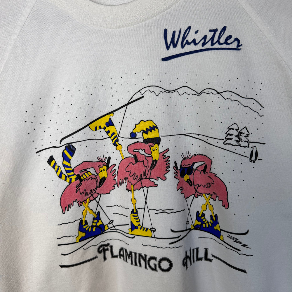 Vintage 90's WHISTLER Ski Flamingo Sweatshirt