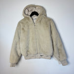 NIKE Swoosh Faux Fur Hoodie Jacket