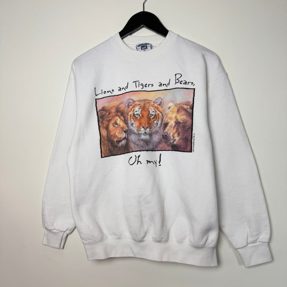 Vintage 90's WILDLIFE Lions and Tigers and Bears Sweatshirt