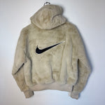 NIKE Swoosh Faux Fur Hoodie Jacket