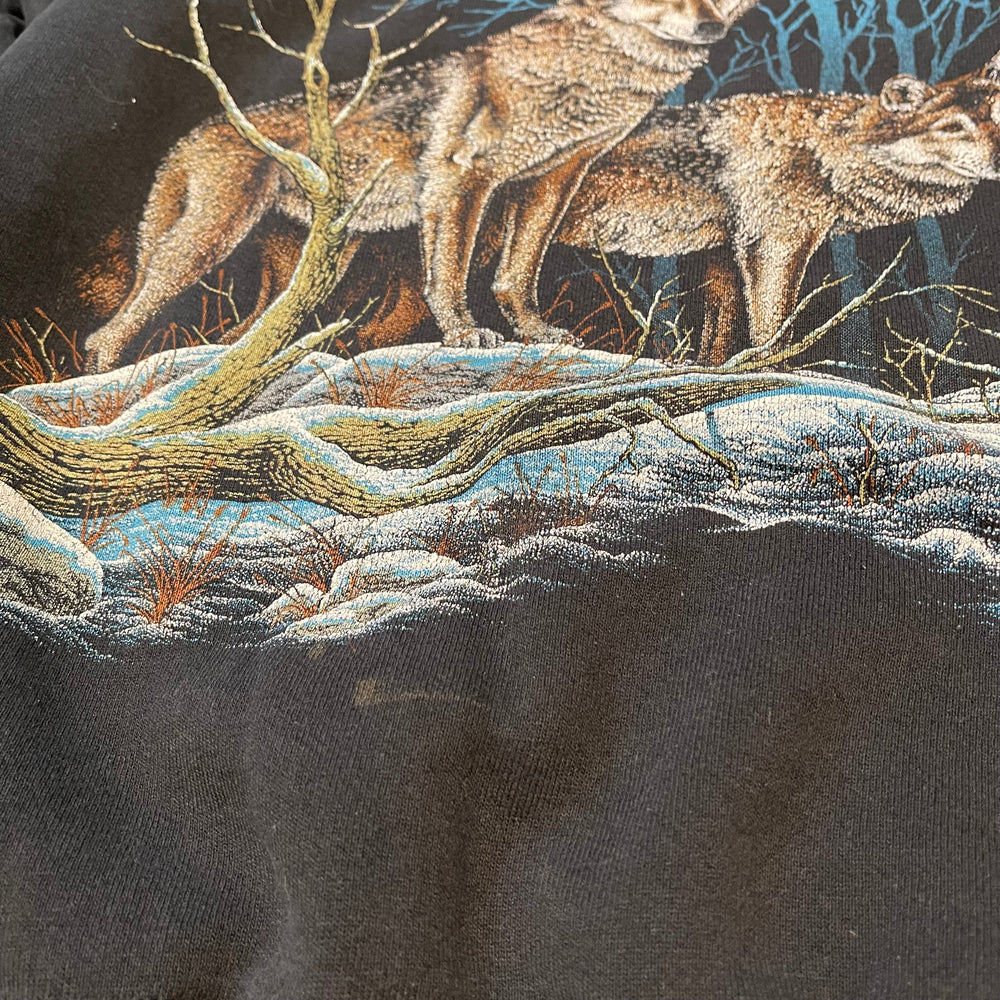 Vintage 90s WOLF Wildlife Crewneck Sweatshirt